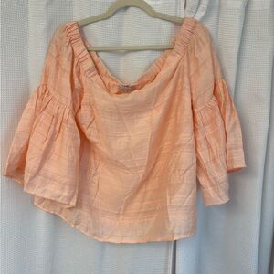 1. State Light Coral Off-Shoulder Blouse